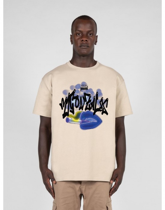 Овърсайз тениска Kiss x Heavy Oversized Tee wet sand XXL