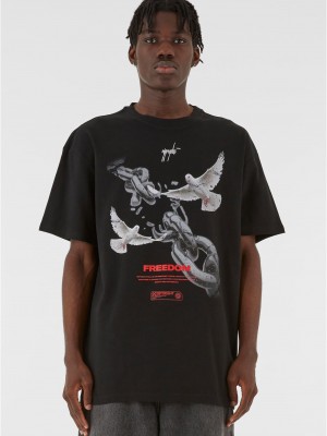 Овърсайз тениска Freedom x Heavy Oversized Tee black XXL