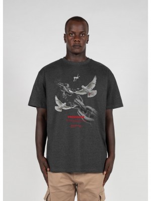 Овърсайз тениска Freedom x Heavy Oversized Tee charcoal XXL