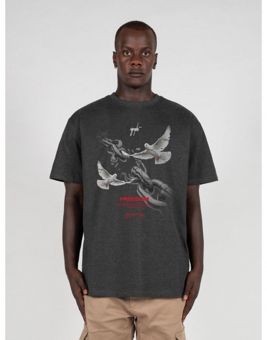Овърсайз тениска Freedom x Heavy Oversized Tee charcoal XXL