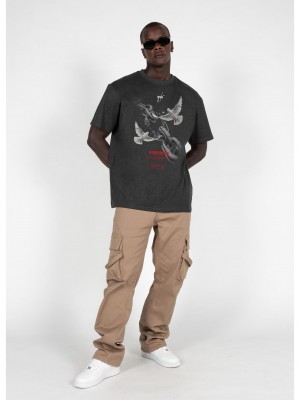 Овърсайз тениска Freedom x Heavy Oversized Tee charcoal XXL