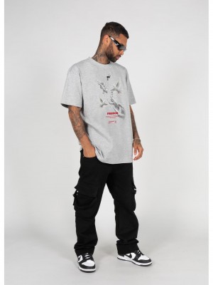 Овърсайз тениска Freedom x Heavy Oversized Tee grey XXL