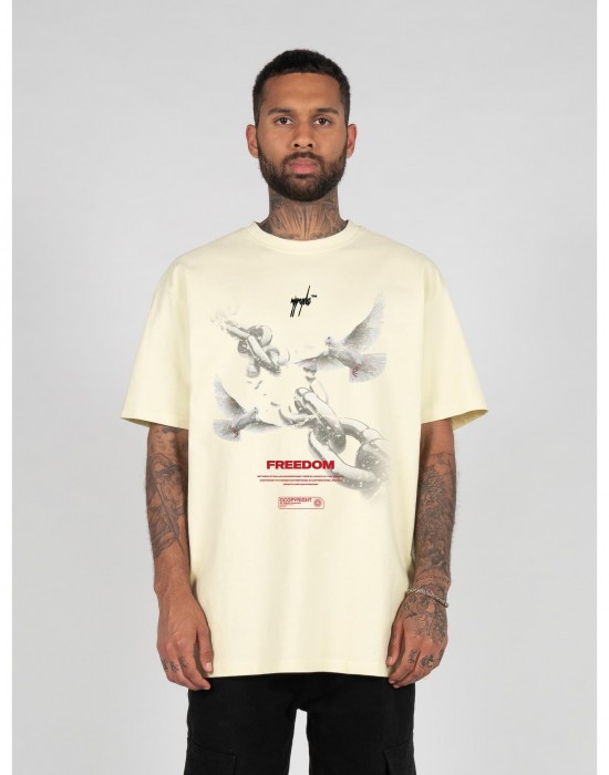 Овърсайз тениска Freedom x Heavy Oversized Tee softyellow XXL