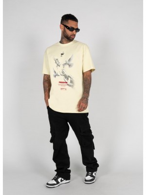Овърсайз тениска Freedom x Heavy Oversized Tee softyellow XXL