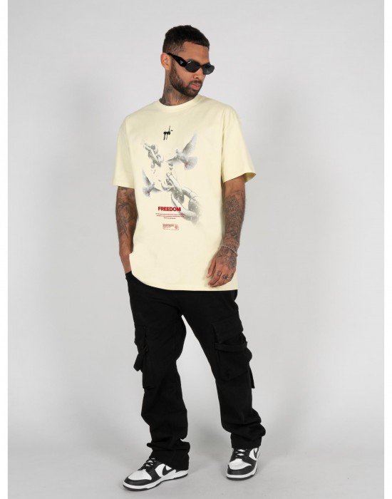 Овърсайз тениска Freedom x Heavy Oversized Tee softyellow XXL