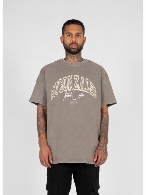 Овърсайз тениска International x Acid Washed Heavy Oversized Tee darkkhaki XXL