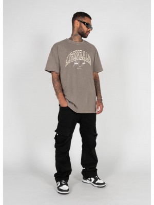 Овърсайз тениска International x Acid Washed Heavy Oversized Tee darkkhaki XXL