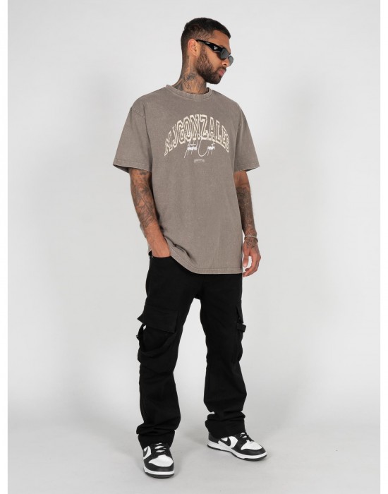 Овърсайз тениска International x Acid Washed Heavy Oversized Tee darkkhaki XXL