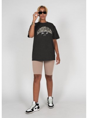Овърсайз тениска International x Ladies Acid Washed Heavy Oversized Tee black XS
