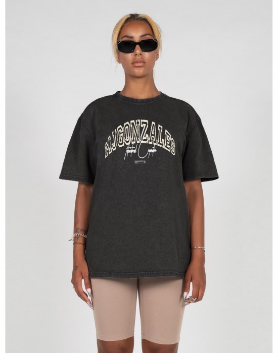 Овърсайз тениска International x Ladies Acid Washed Heavy Oversized Tee black XS