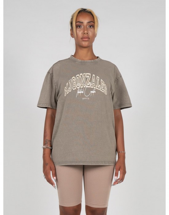 Овърсайз тениска International x Ladies Acid Washed Heavy Oversized Tee darkkhaki 4XL