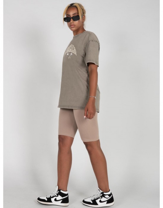 Овърсайз тениска International x Ladies Acid Washed Heavy Oversized Tee darkkhaki 4XL