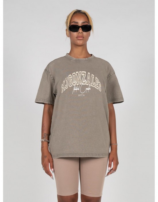 Овърсайз тениска International x Ladies Acid Washed Heavy Oversized Tee darkkhaki 4XL