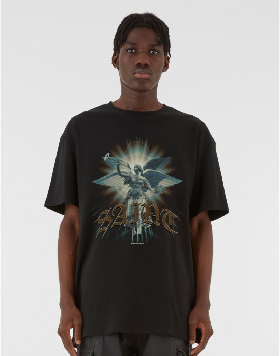 Овърсайз тениска SAINT V.1 x MJG HEAVY OVERSIZED TEE black XXL
