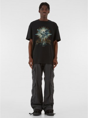 Овърсайз тениска SAINT V.1 x MJG HEAVY OVERSIZED TEE black XXL