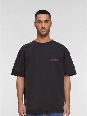 Овърсайз тениска MJG Oversized Acid Washed Tee - Seraphim black XXL