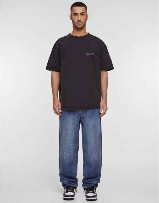 Овърсайз тениска MJG Oversized Acid Washed Tee - Seraphim black XXL
