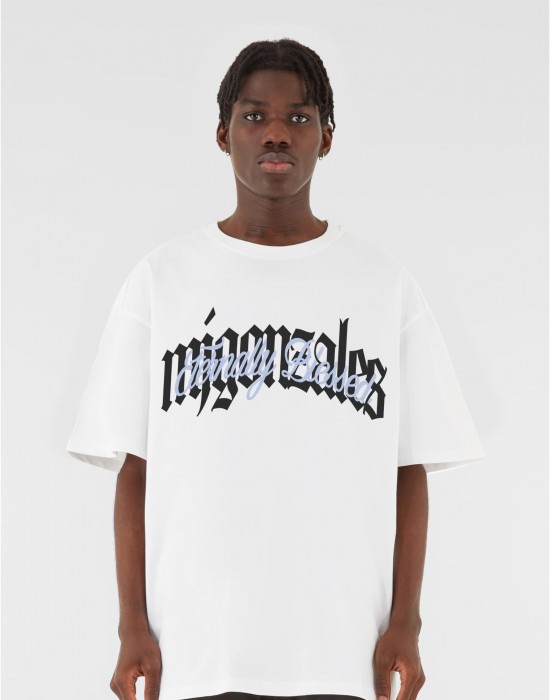 Овърсайз тениска MJG Heavy Oversized Tee ? Eternally Blessed Logo white XXL