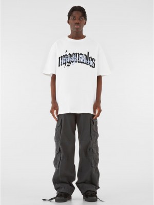 Овърсайз тениска MJG Heavy Oversized Tee ? Eternally Blessed Logo white XXL