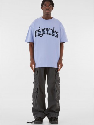Овърсайз тениска MJG Heavy Oversized Tee ? Eternally Blessed Logo violablue XXL