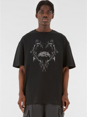 Овърсайз тениска MJG Heavy Oversized Tee ? Heart of Thornes black XXL