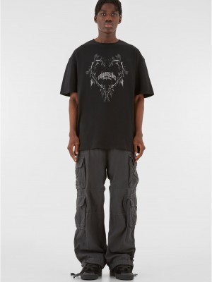 Овърсайз тениска MJG Heavy Oversized Tee ? Heart of Thornes black XXL