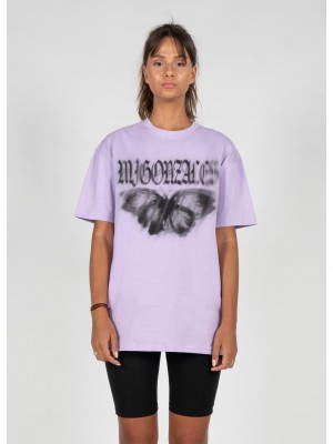Овърсайз тениска MJG Heavy Oversized Tee Ladies - BUTTERFLY ILLUSION lilac XXL