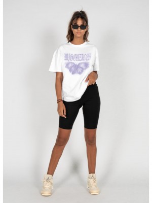 Овърсайз тениска MJG Heavy Oversized Tee Ladies - BUTTERFLY ILLUSION white XXL