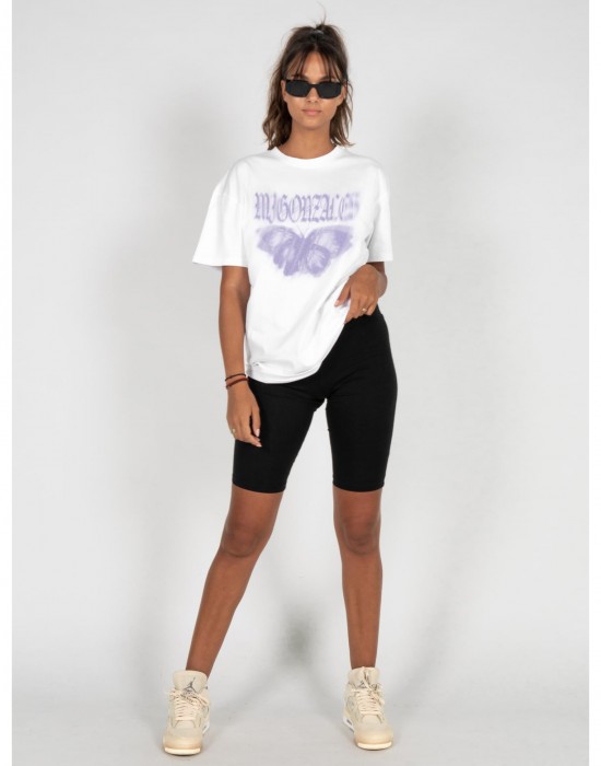 Овърсайз тениска MJG Heavy Oversized Tee Ladies - BUTTERFLY ILLUSION white XXL