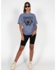 Овърсайз тениска MJG Heavy Oversized Tee Ladies - BUTTERFLY ILLUSION vintageblue XXL