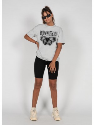 Овърсайз тениска MJG Heavy Oversized Tee Ladies - BUTTERFLY ILLUSION lightasphalt XXL