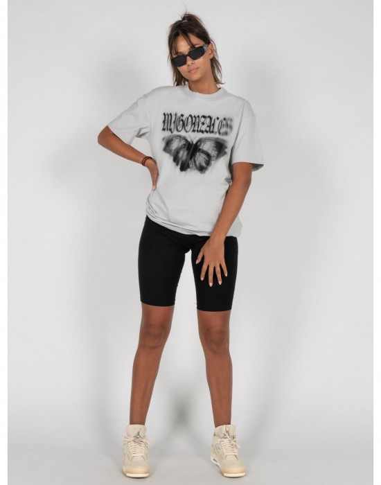 Овърсайз тениска MJG Heavy Oversized Tee Ladies - BUTTERFLY ILLUSION lightasphalt XXL