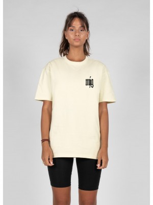 Овърсайз тениска MJG Heavy Oversized Tee Ladies - TRANSFORMATION softyellow XXL