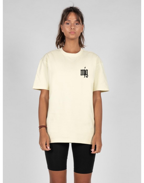 Овърсайз тениска MJG Heavy Oversized Tee Ladies - TRANSFORMATION softyellow XXL