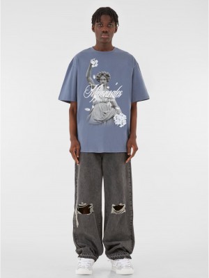 Овърсайз тениска MJG Heavy Oversized Tee Renaissance vintageblue XXL
