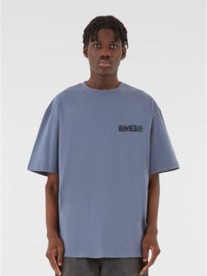Овърсайз тениска MJG Heavy Oversized Tee - FEARLESS FLIGHT vintage blue XXL
