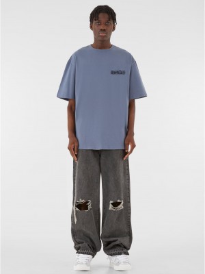 Овърсайз тениска MJG Heavy Oversized Tee - FEARLESS FLIGHT vintage blue XXL