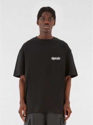 Овърсайз тениска MJG Heavy Oversized Tee - FROSTED WINGS black XXL