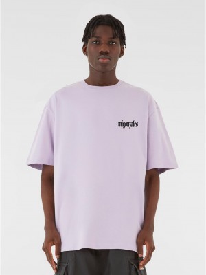 Овърсайз тениска MJG Heavy Oversized Tee - FROSTED WINGS lilac XXL