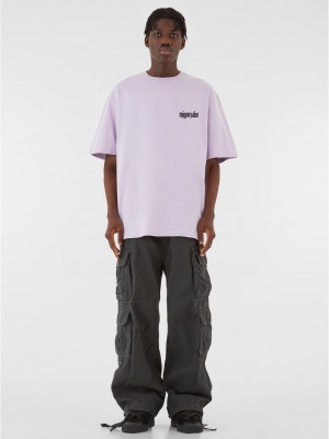 Овърсайз тениска MJG Heavy Oversized Tee - FROSTED WINGS lilac XXL