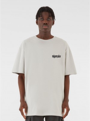 Овърсайз тениска MJG Heavy Oversized Tee - FROSTED WINGS lightasphalt XXL