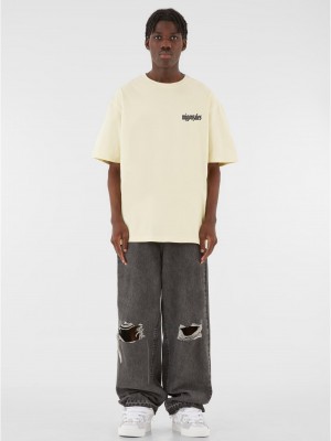 Овърсайз тениска MJG Heavy Oversized Tee - FROSTED WINGS softyellow XXL