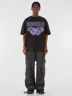 Овърсайз тениска MJG Heavy Oversized Tee - BUTTERFLY ILLUSION black XXL