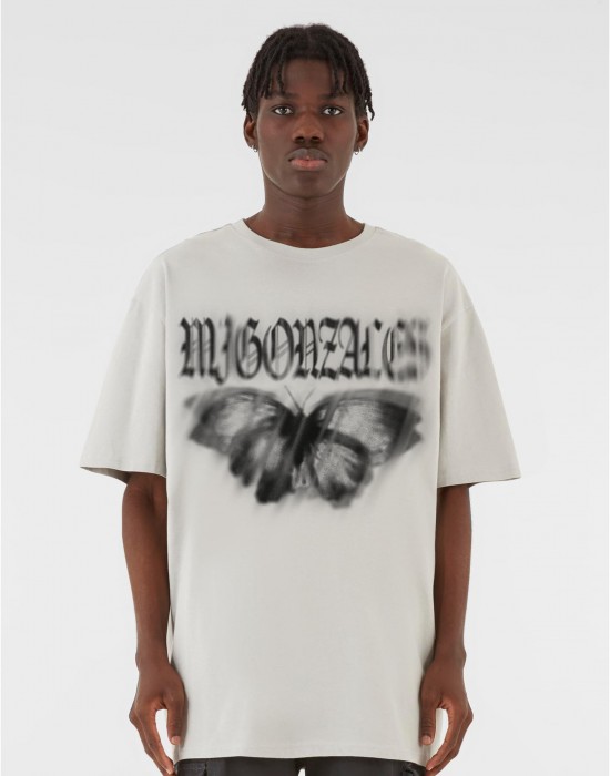 Овърсайз тениска MJG Heavy Oversized Tee - BUTTERFLY ILLUSION lightasphalt XXL