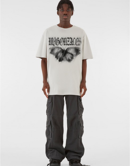 Овърсайз тениска MJG Heavy Oversized Tee - BUTTERFLY ILLUSION lightasphalt XXL