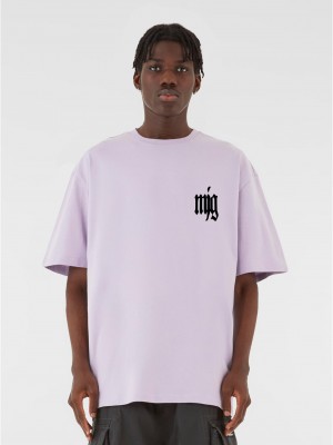 Овърсайз тениска MJG Heavy Oversized Tee - TRANSFORMATION lilac XXL