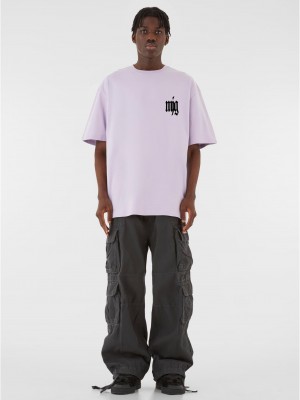 Овърсайз тениска MJG Heavy Oversized Tee - TRANSFORMATION lilac XXL