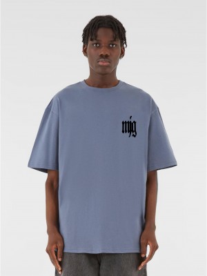 Овърсайз тениска MJG Heavy Oversized Tee - TRANSFORMATION vintageblue XXL