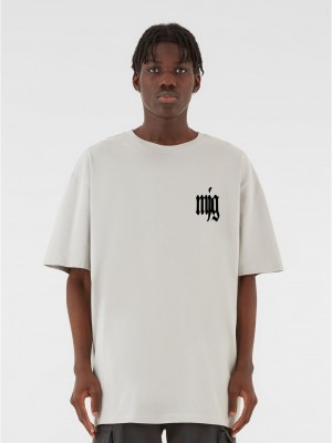 Овърсайз тениска MJG Heavy Oversized Tee - TRANSFORMATION lightasphalt XXL