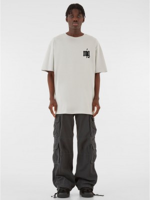 Овърсайз тениска MJG Heavy Oversized Tee - TRANSFORMATION lightasphalt XXL